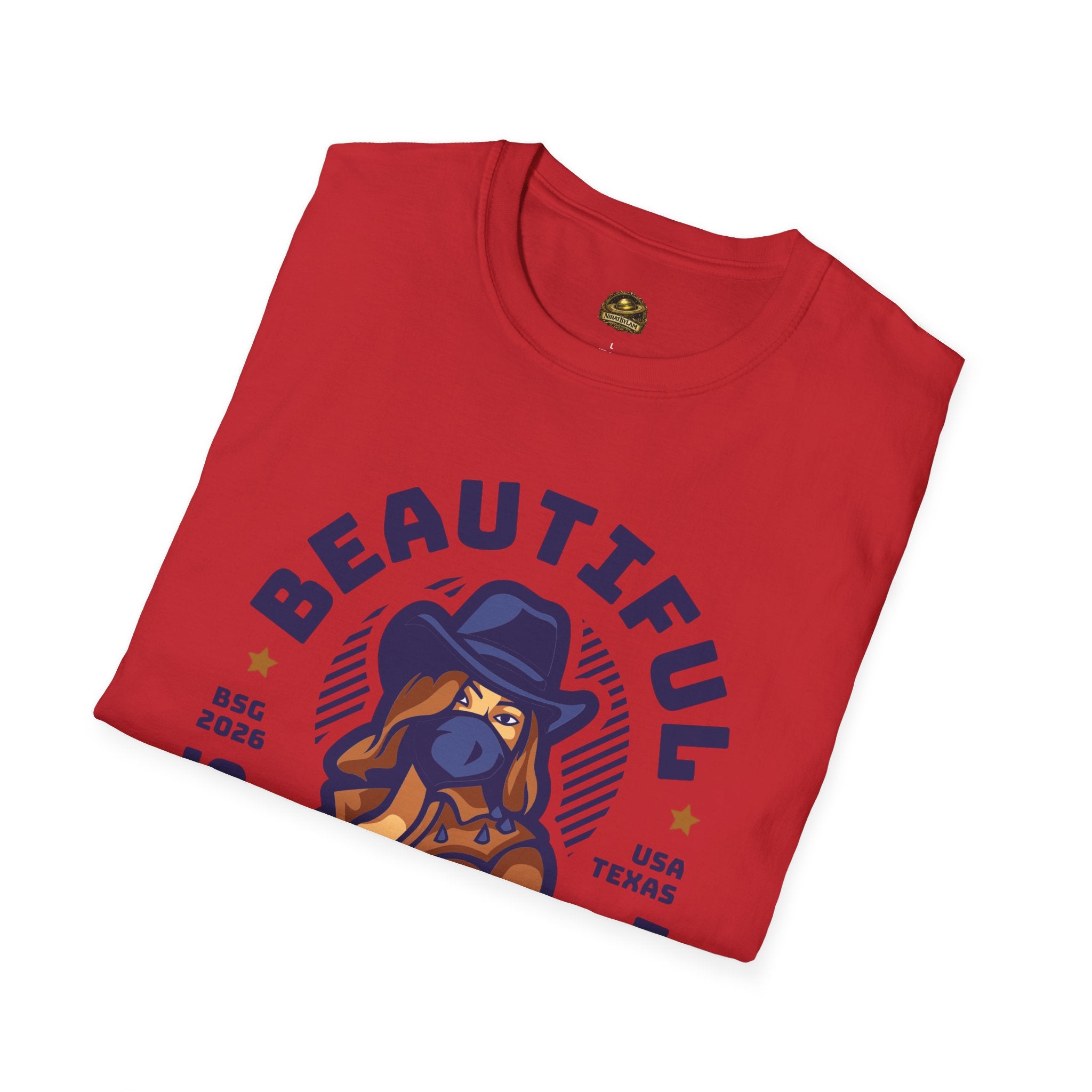 T-Shirt — "Beautiful Strong Girl" Graphic Tee (Cowgirl Illustration)
