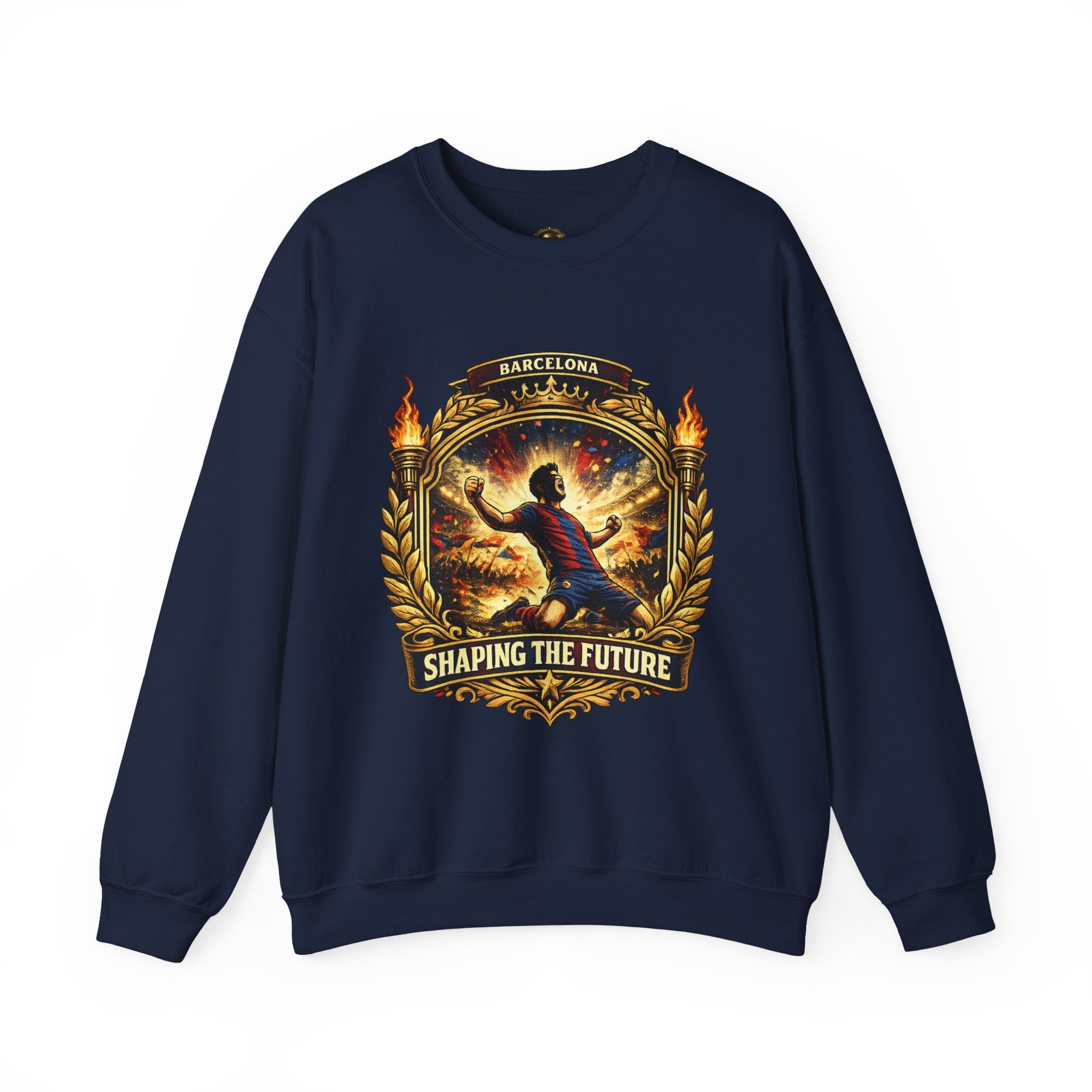 Crewneck Sweatshirt — "Shaping the Future" Barcelona Graphic