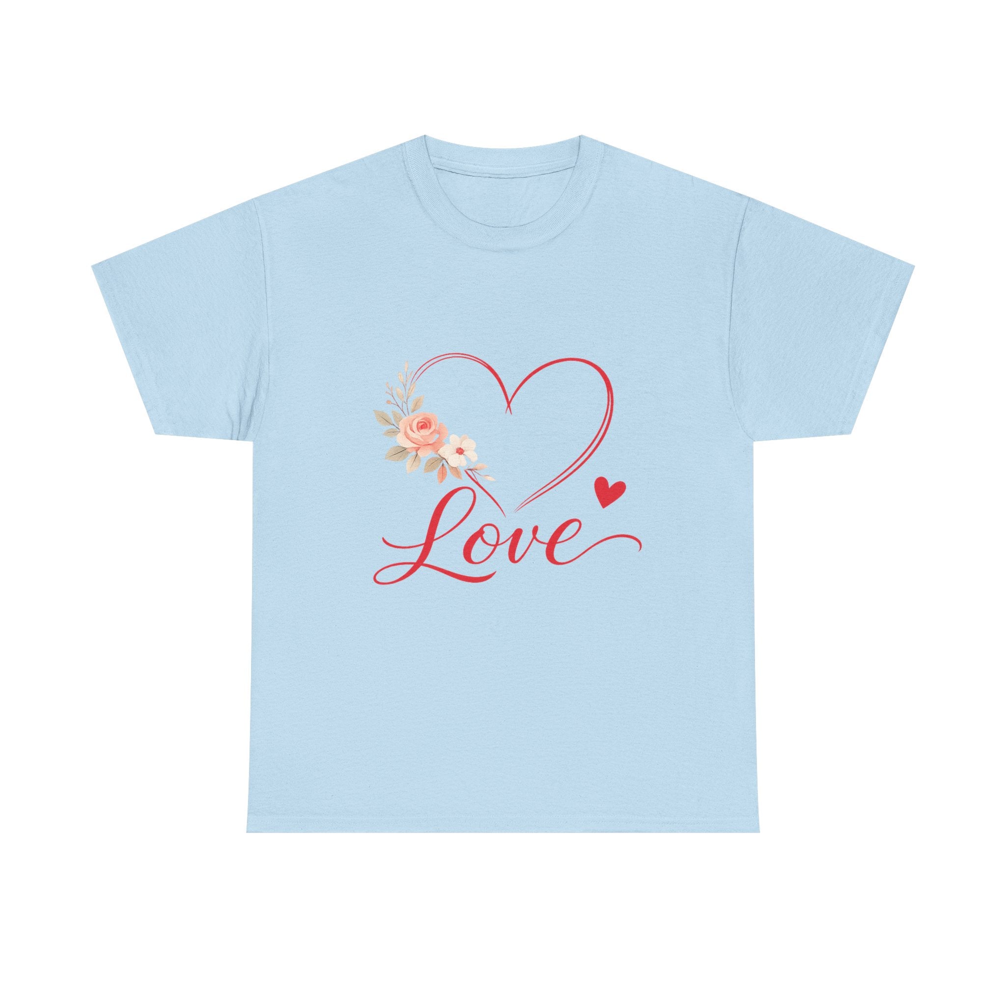 Love Heart Floral Tee — Romantic Valentine’s Day T-Shirt