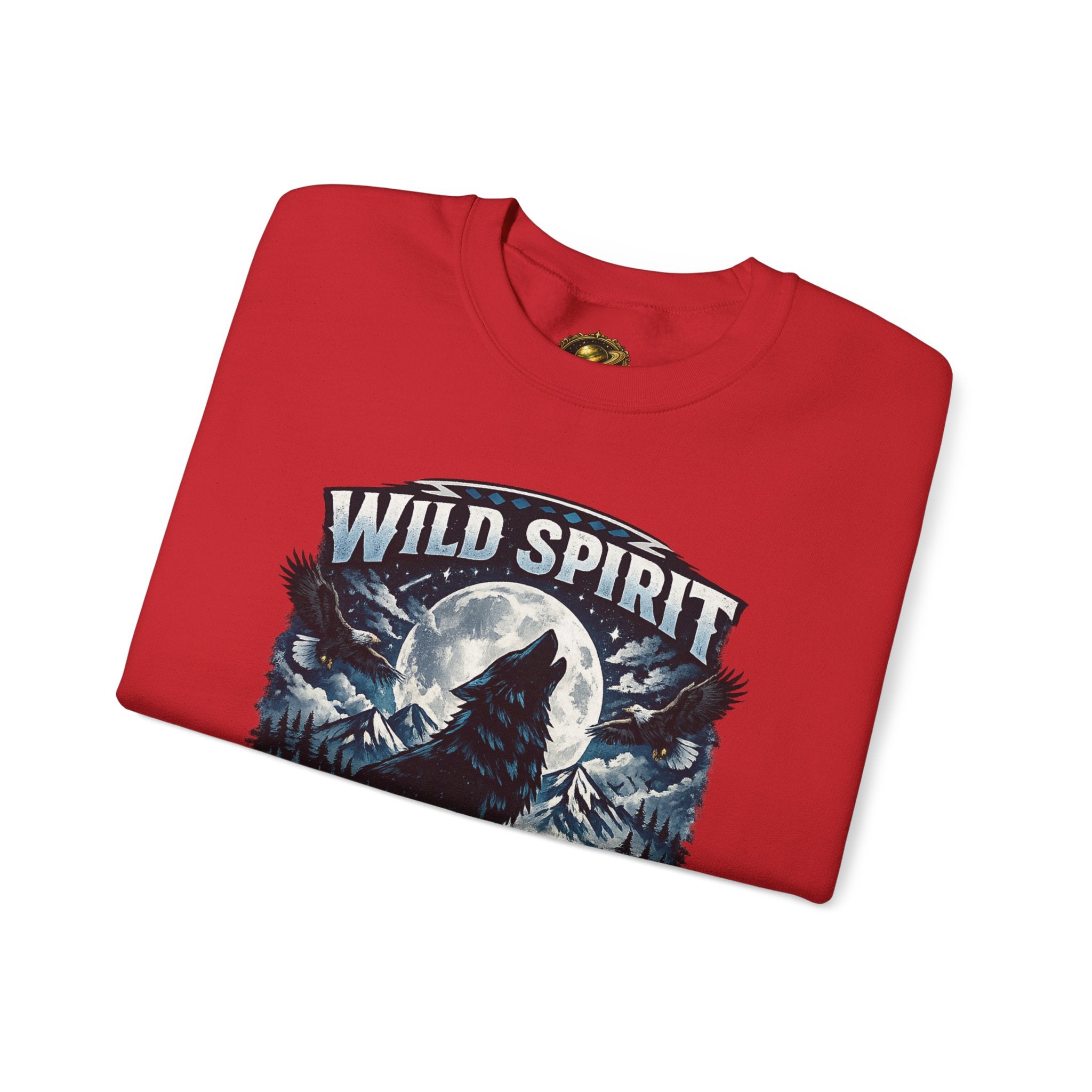 Wolf Moon Crewneck Sweatshirt — "Wild Spirit" Graphic Pullover