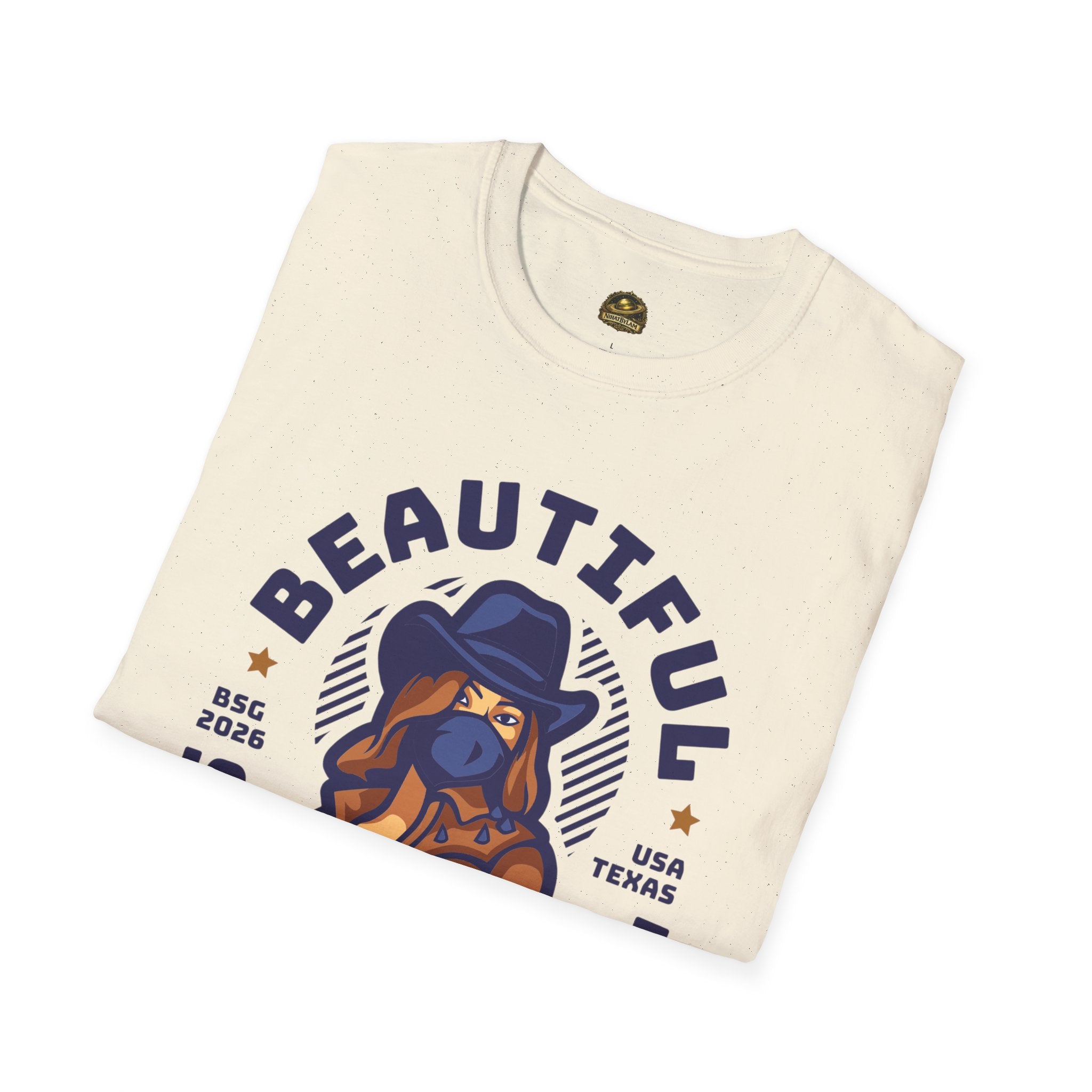 T-Shirt — "Beautiful Strong Girl" Graphic Tee (Cowgirl Illustration)