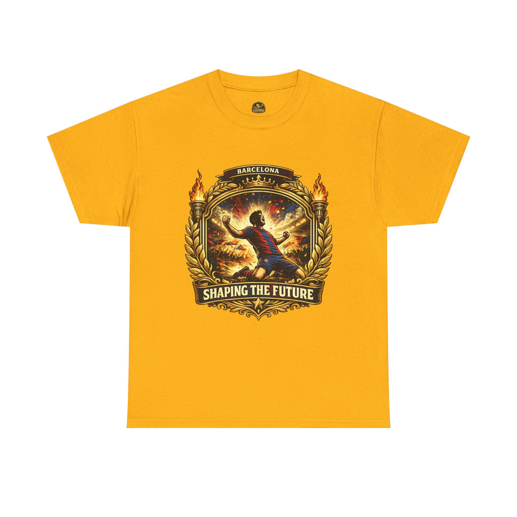 Shaping the Future T‑Shirt — Inspirational Barcelona Crest Graphic Tee
