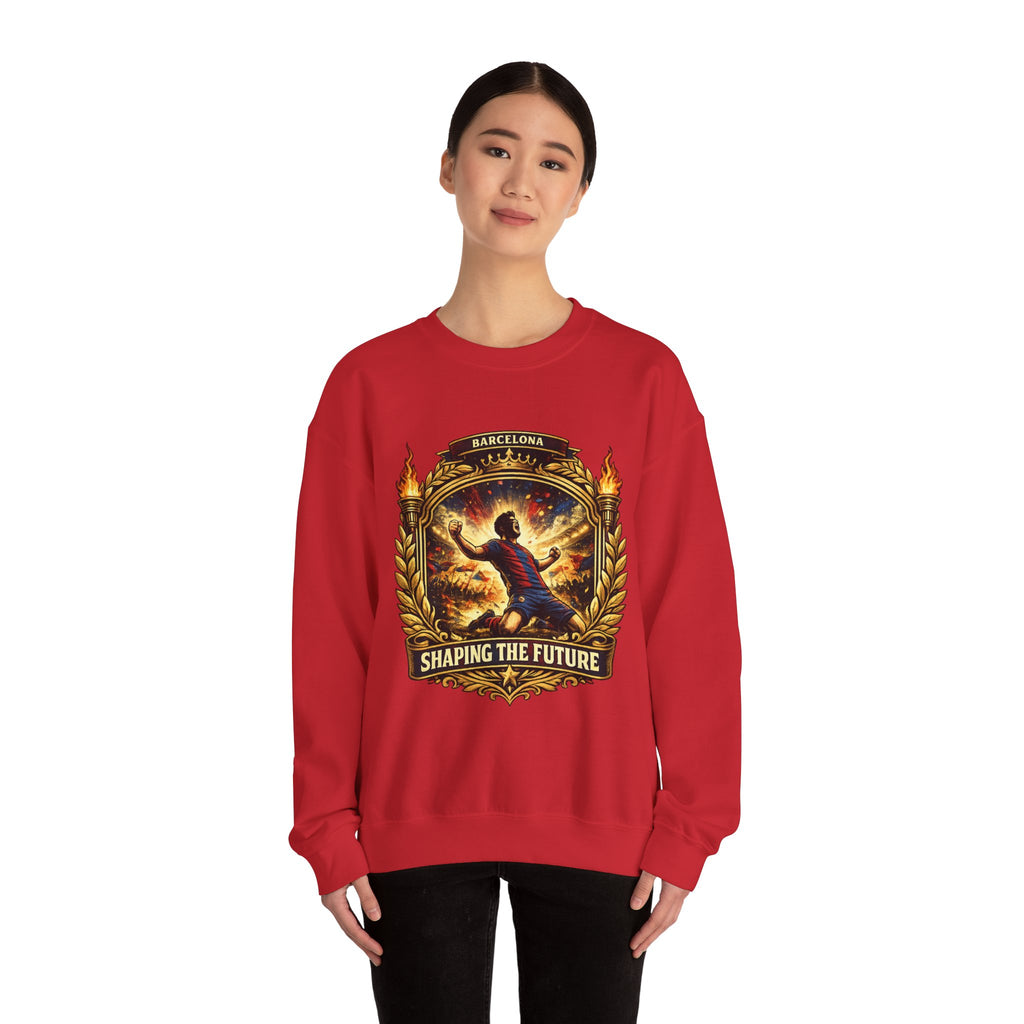 Crewneck Sweatshirt — "Shaping the Future" Barcelona Graphic
