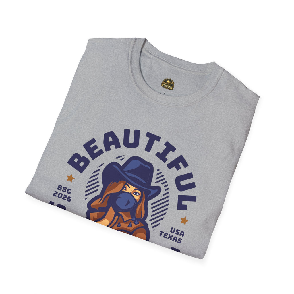 T-Shirt — "Beautiful Strong Girl" Graphic Tee (Cowgirl Illustration)