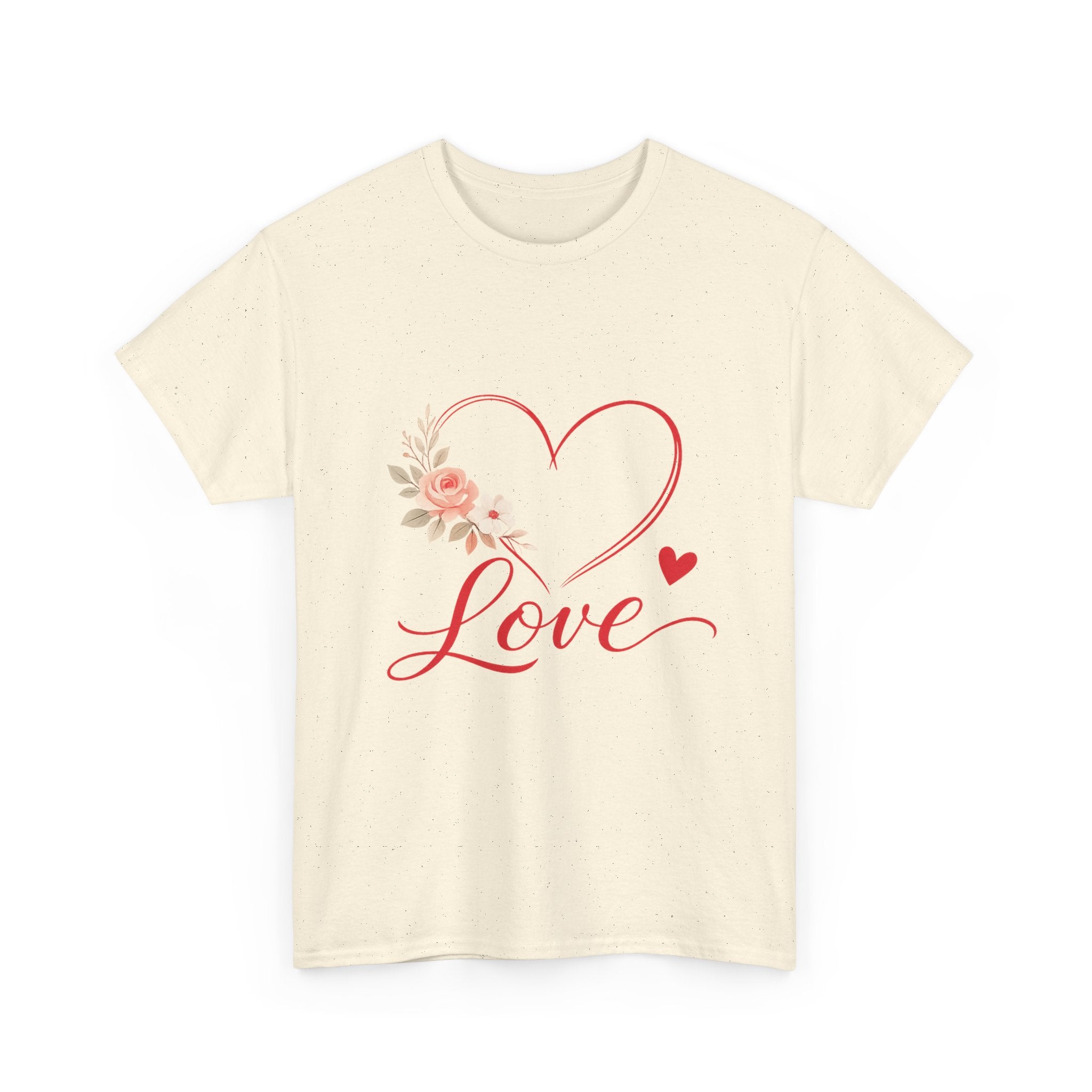 Love Heart Floral Tee — Romantic Valentine’s Day T-Shirt