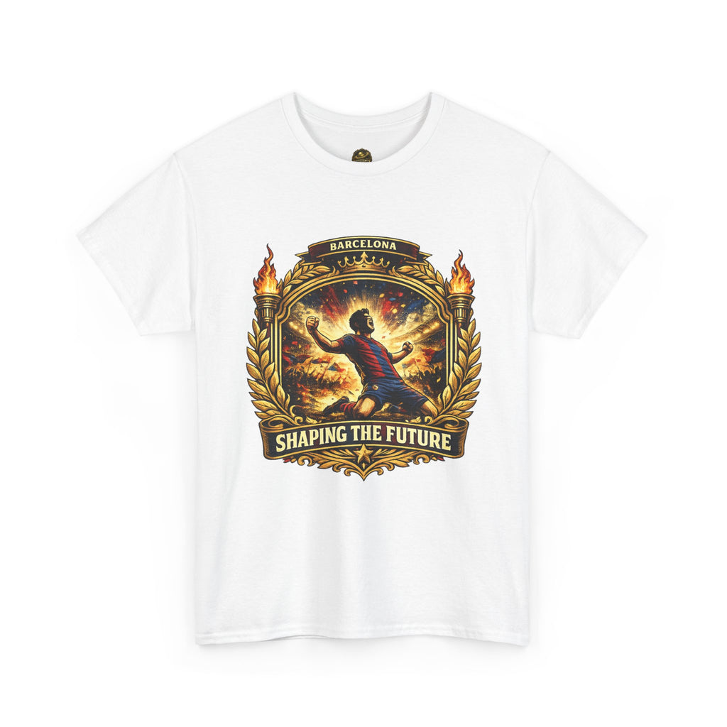 Shaping the Future T‑Shirt — Inspirational Barcelona Crest Graphic Tee