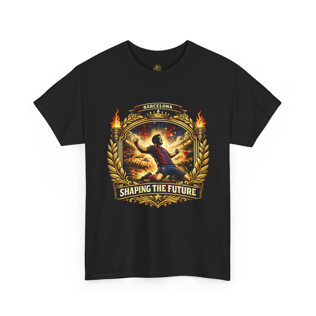Shaping the Future T‑Shirt — Inspirational Barcelona Crest Graphic Tee