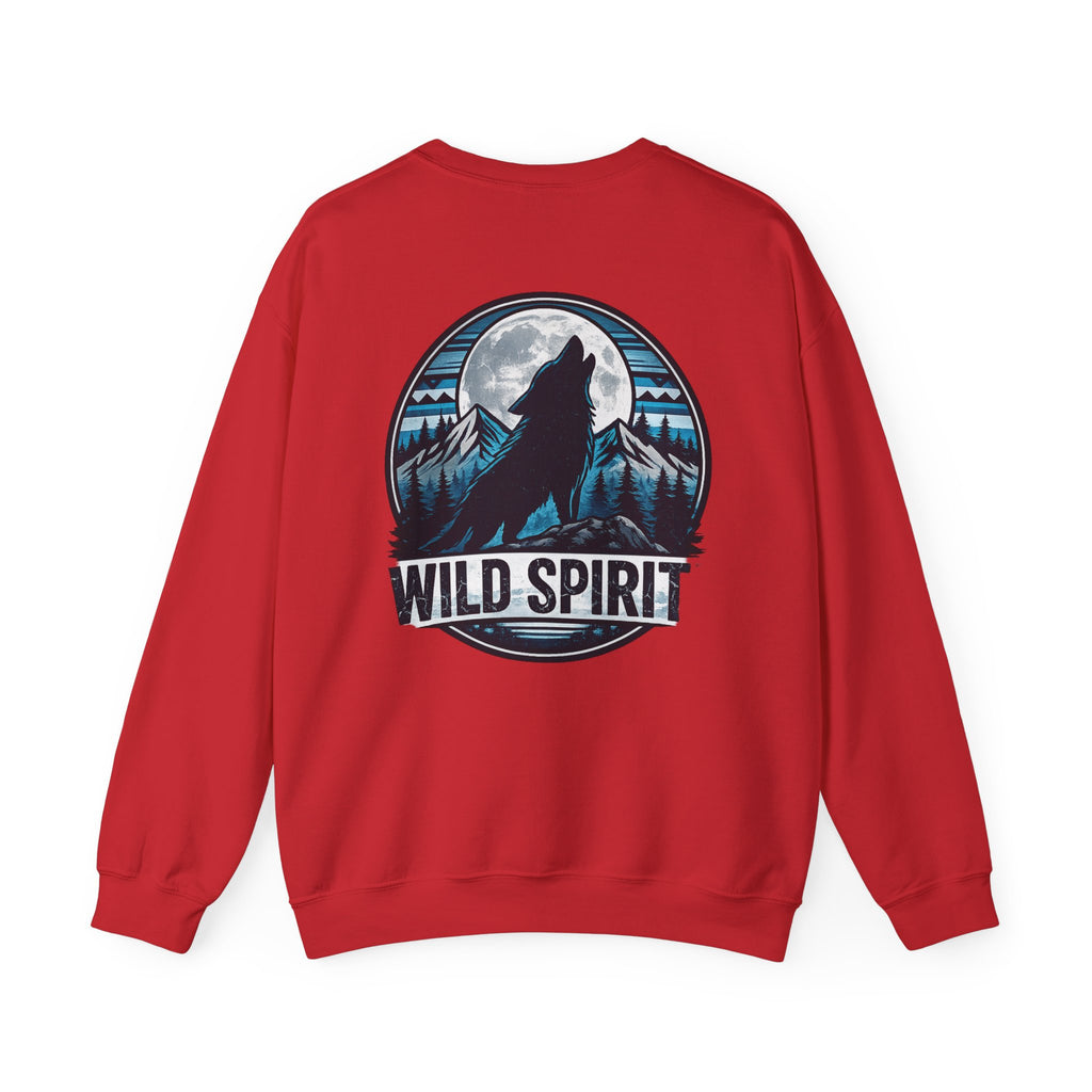 Wolf Moon Crewneck Sweatshirt — "Wild Spirit" Graphic Pullover