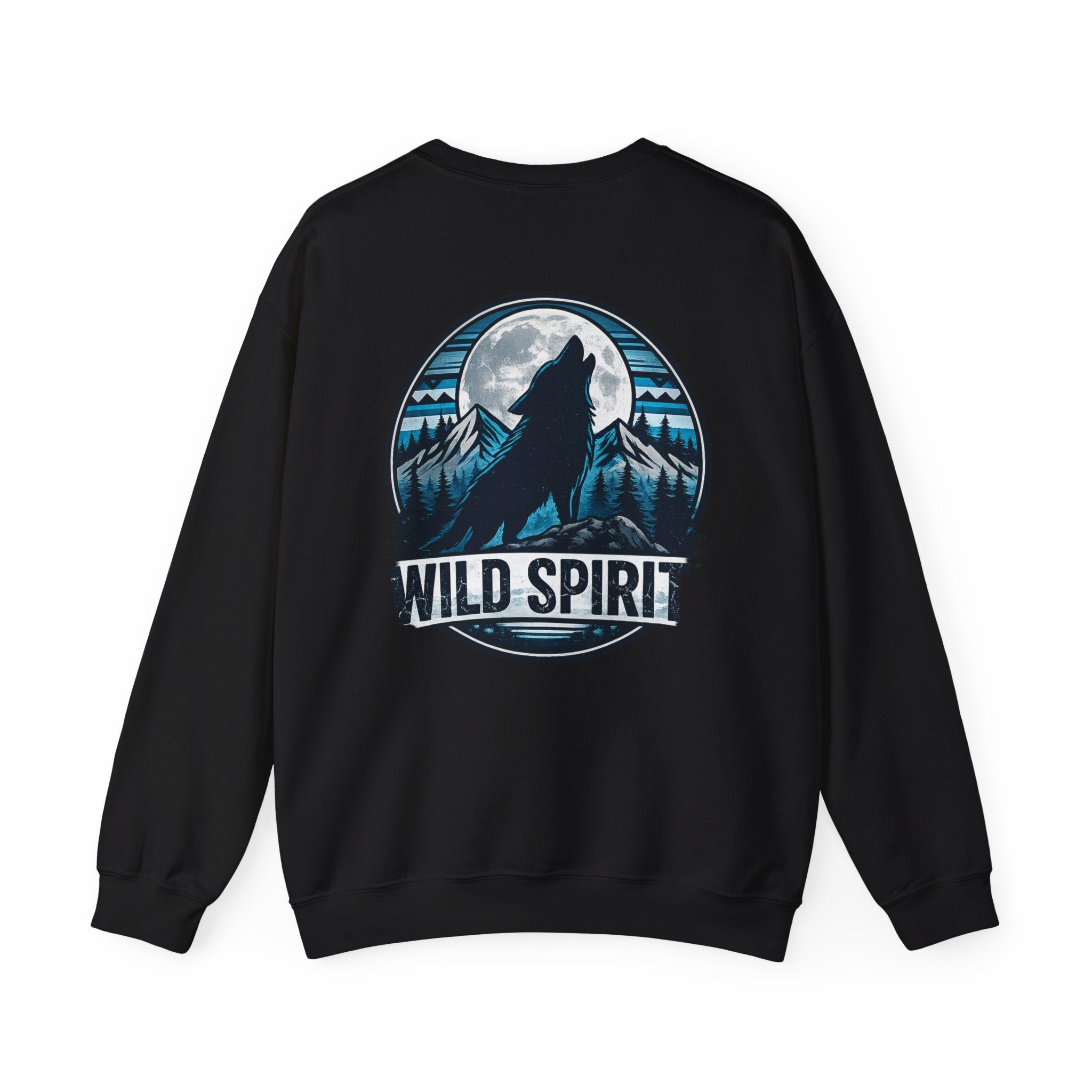 Wolf Moon Crewneck Sweatshirt — "Wild Spirit" Graphic Pullover