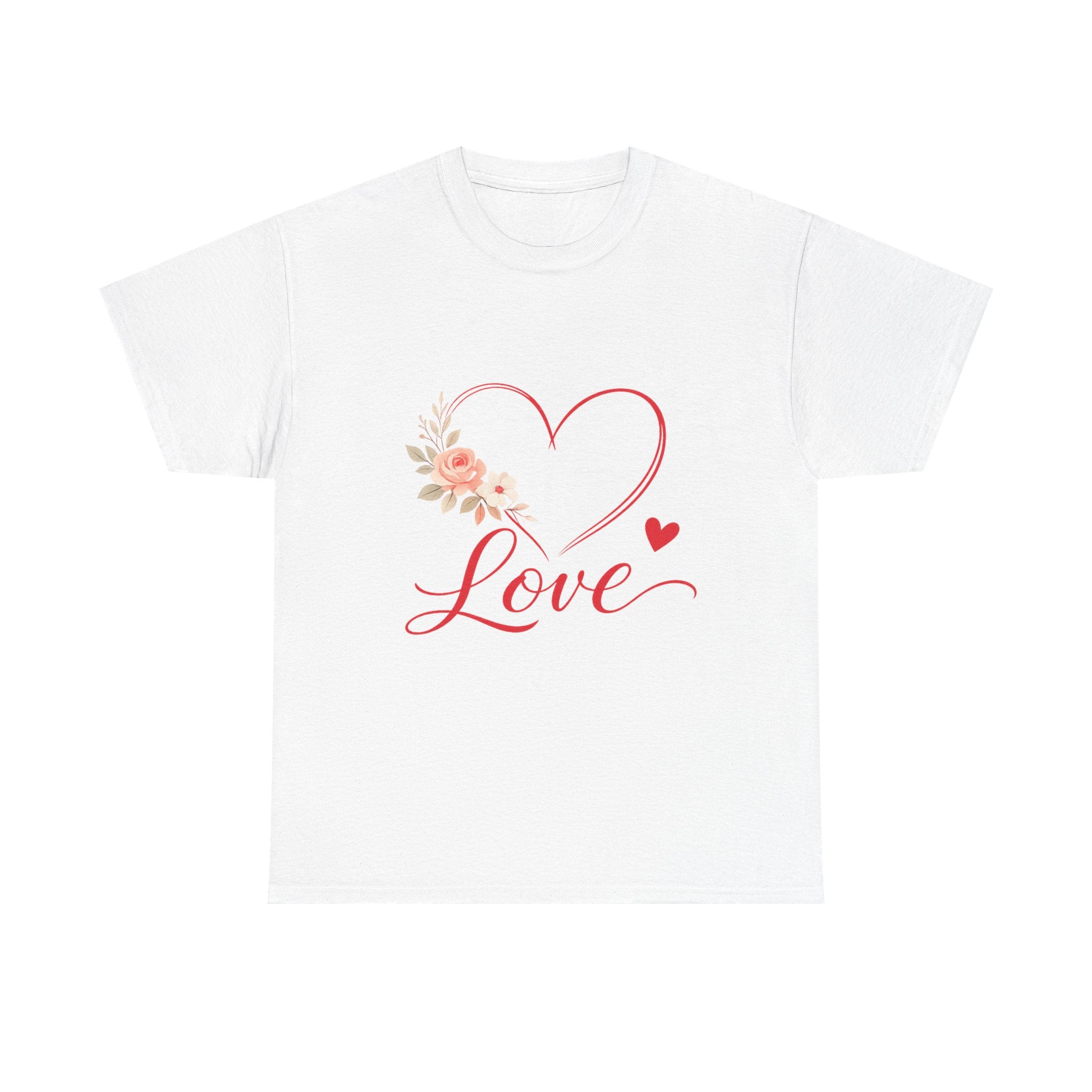 Love Heart Floral Tee — Romantic Valentine’s Day T-Shirt