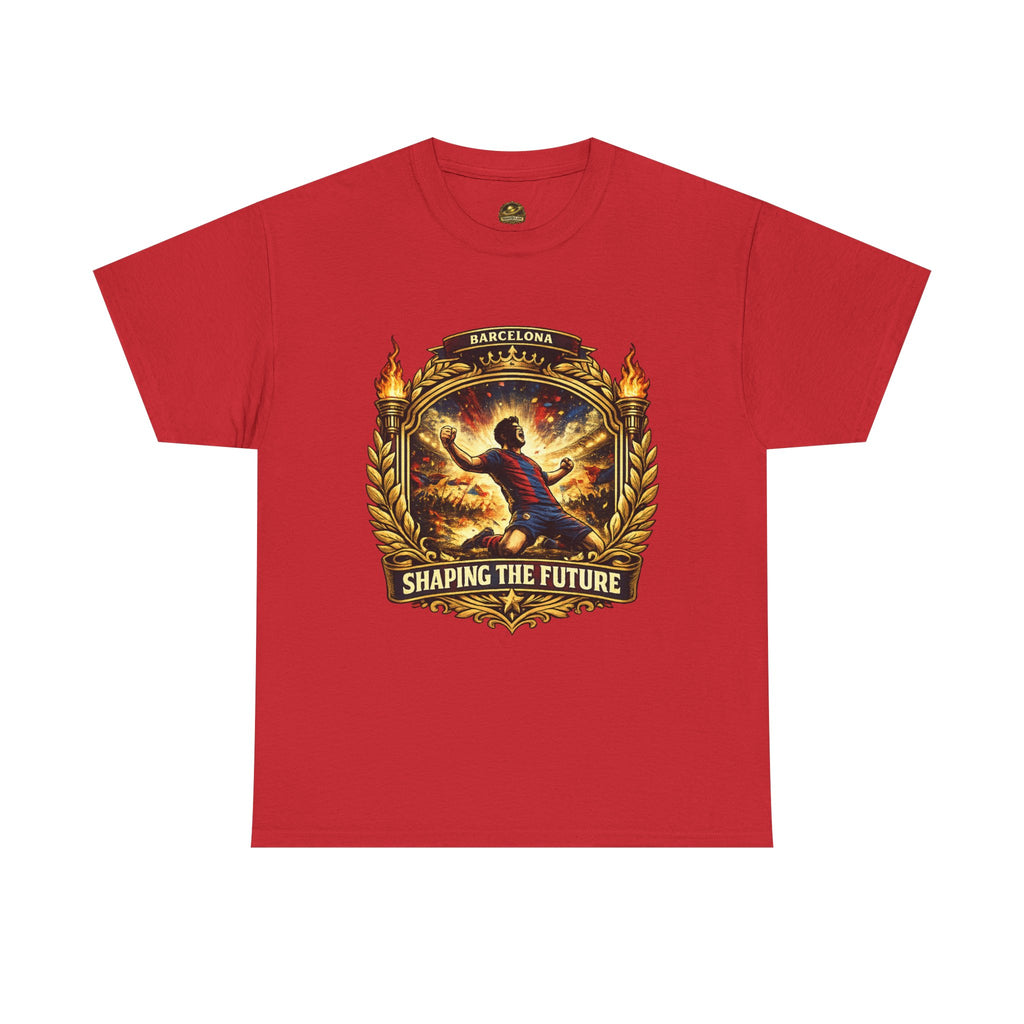 Shaping the Future T‑Shirt — Inspirational Barcelona Crest Graphic Tee
