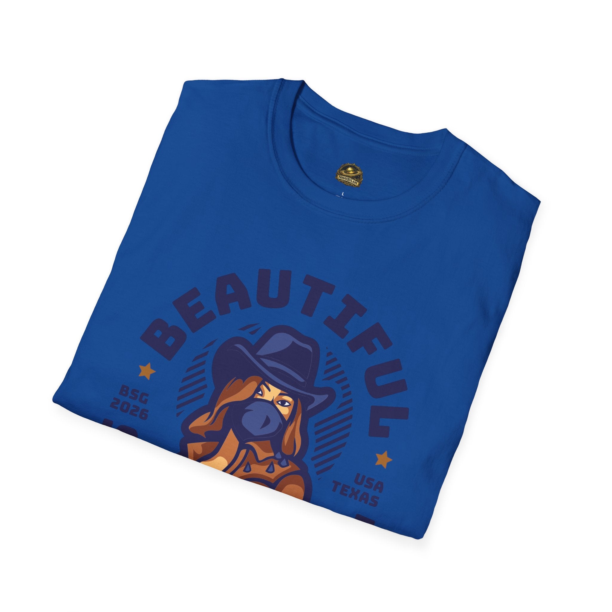 T-Shirt — "Beautiful Strong Girl" Graphic Tee (Cowgirl Illustration)