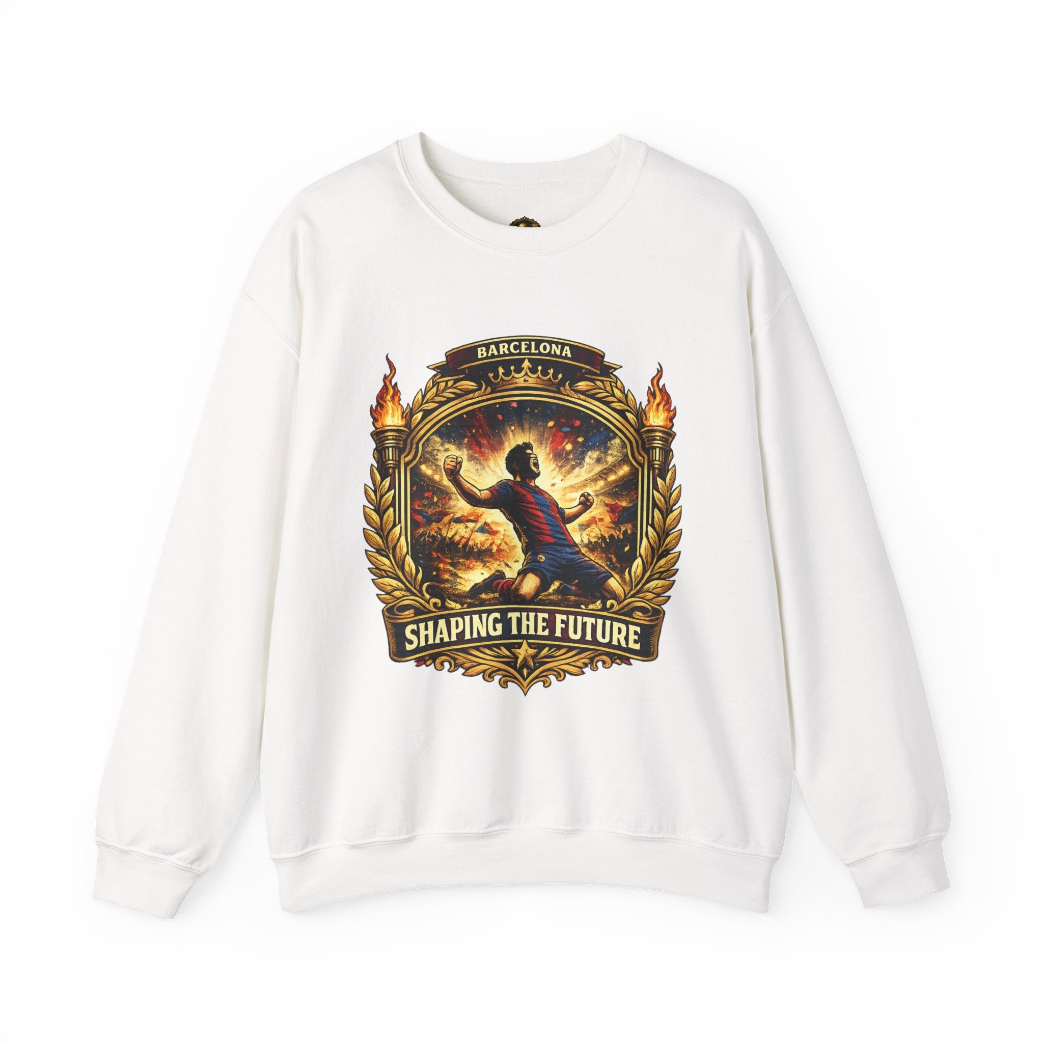 Crewneck Sweatshirt — "Shaping the Future" Barcelona Graphic